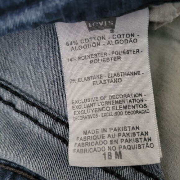 Levis 512 Perfectly Shaping Skinny Jeans Womens Size 18 Mid Rise Dark Wash Denim - Picture 6 of 6